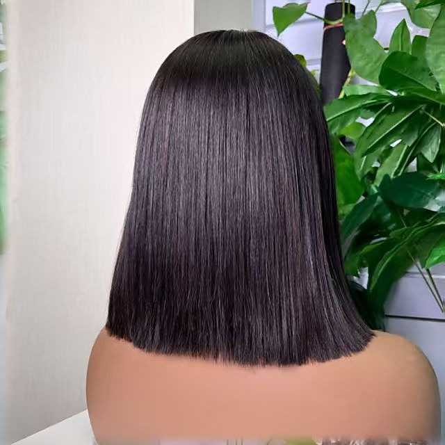 Bob wig back finish and blunt cut