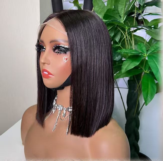 Bob wig front lace and 5x5 parting detail